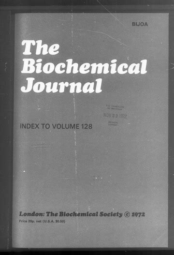 biochemical journal  vol  index   borrow
