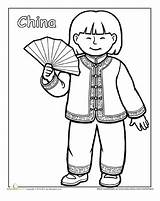 Coloring Pages Multicultural China Kids Worksheets Chinese Heritage Asian Traditional Dance Colouring Clothing Sheets Activities Pacific Around Education Culture Different sketch template