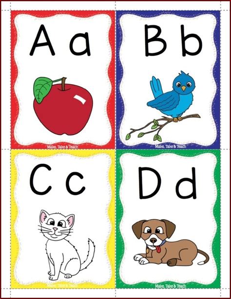 printable abc flashcards  pictures  printable