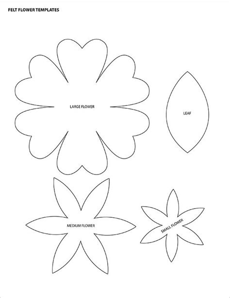 printable flower petal templates    premium