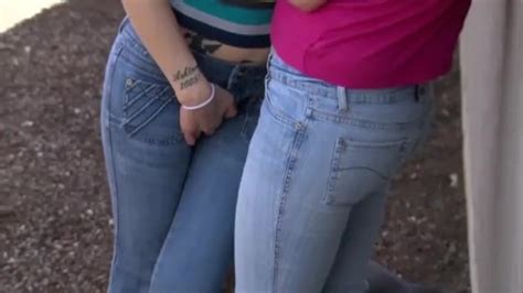 Lesbians Piss Their Jeans