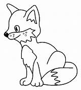 Foxes sketch template