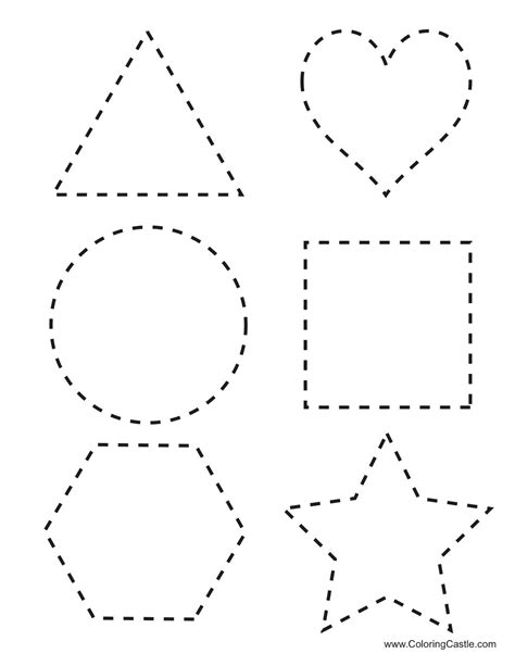 coloring pages  shapes tracing