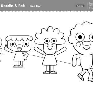 give   good  eat noodle pals version coloring page