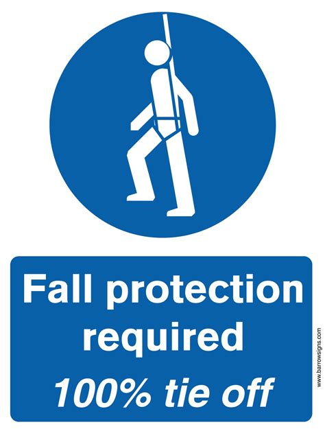 fall protection required  tie  wwwsignsonlineie