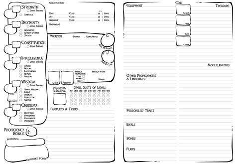 blank character sheet updated