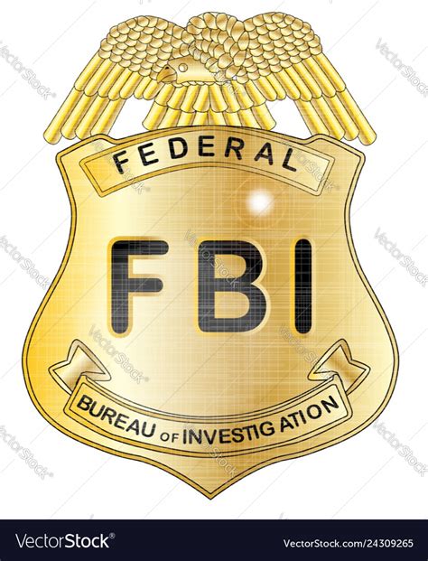 fbi badge royalty  vector image vectorstock