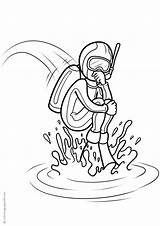 Scuba Diving Diver Malvorlagen Tauchen Buceo Taucher Sukellus Coloringpages Varityskuvia sketch template