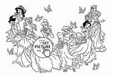 Coloring Princess Pages Disney Printable Kids Princesses Six 1480 Birijus Marvelous 1200 sketch template