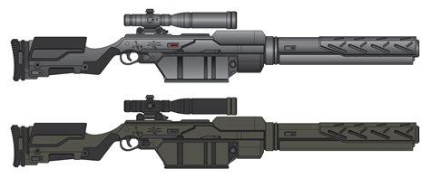 futuristic rifle  big jn  deviantart
