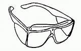 Safety Glasses Clipart Scientist Drawing Clip Line Cliparts Clipground Library sketch template