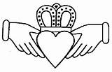 Claddagh Loyalty Clipart Ring Clip Irish Vector Symbol Friendship Represent Symbols Drawing Cliparts Marriage Tattoo Hands Heart Outline Represents Library sketch template