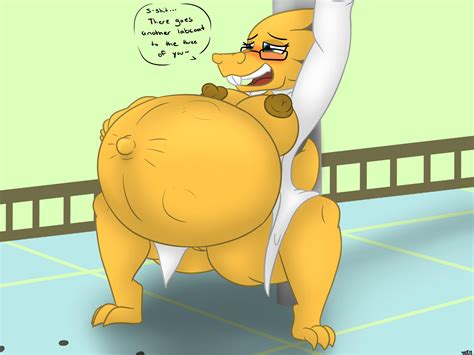 Rule 34 4 3 Alphys Anthro Belly Big Belly Big Breasts Breasts
