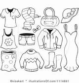 Clothes Clipart Summer Clothing Coloring Illustration Clip Book Pages Royalty Winter Visekart Books Google Choose Board Theme sketch template