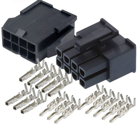 molex  pin black connector pitch mm   awg pin mini fit