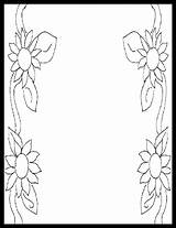 Border Borders Coloring Pages Flower Christian Religious Clip Clipart Frames Printable Kids Frame Cliparts Color Designs Sunflower Bulletin Doodles Crafts sketch template