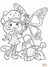 Coloring Pages Shortcake Strawberry Butterfly sketch template