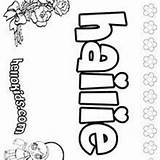 Coloring Pages Hailee Hailie Girls Hellokids Hailey Haleigh Name sketch template