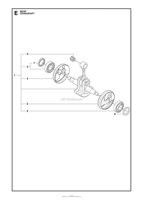 husqvarna xp   parts diagram  crankshaft