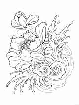 Coloring Tattoo Pages Star Modern Designs Creative Book Heart Haven Tattoos Getcolorings Adults Flower Visit Getdrawings Choose Board sketch template
