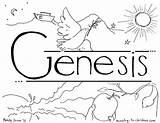 Genesis Coloring Bible Pages Book Sheets Print Books Children Journaling Adult sketch template