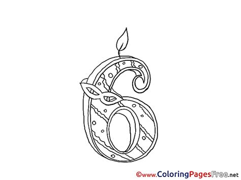 years  colouring page birthday