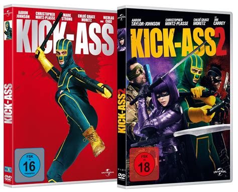 kick ass 1 2 nicolas cage chloe moretz kickass 2 dvd set neu ebay