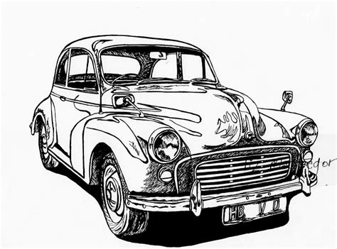 Classic Car Line Drawing At Getdrawings Free Download