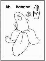 Coloring Pages Asl Alphabet Sign Language Kids Teach Dltk Color Preschool Print Banana American Printable Toddlers Fruits Vegetables Popular Visit sketch template