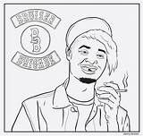 Snoop Rapper Dogg Thug Getcolorings Parappa sketch template