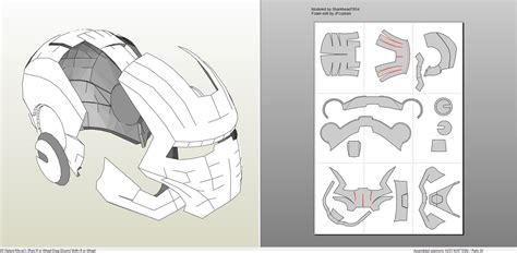 papercraft pdo file template  iron man mark  full armor foam