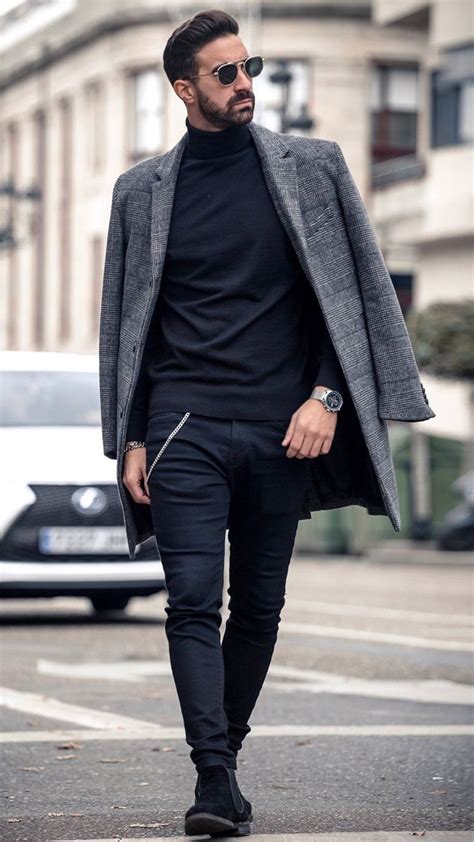 coolest long coat outfits  men  images men fashion casual