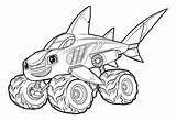 Monster Truck Coloring Pages Kids Shark Printable Jam Police Toro Logo El sketch template