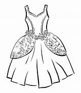 Kleid Ausmalbilder Ausdrucken Malvorlagen Prinzessinnenkleid Clipground sketch template
