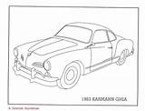 Ghia Karmann Volkswagen Jetta Beetle Colorir Fusca Worksheeto Gromow sketch template