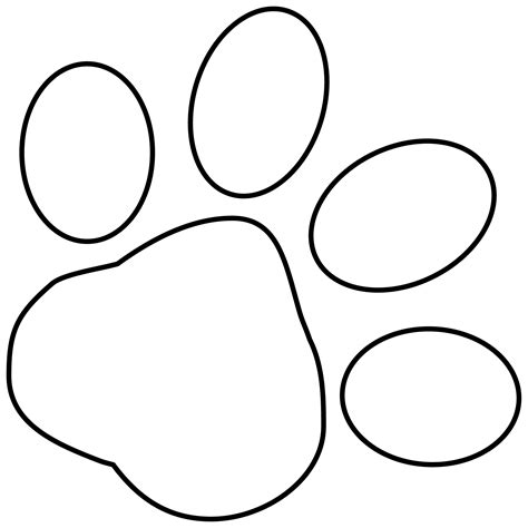 graphic    paw print white paw print outline transparent