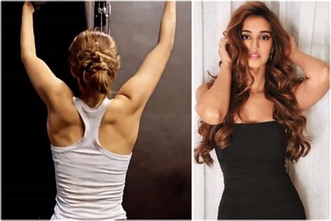 disha patani redefines fitness goals by doing lat pulldown