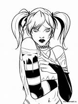 Quinn Joker Supervillains sketch template
