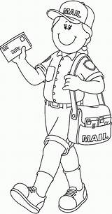 Coloring Mailman Helpers Community Pages Preschool Kids Workers People Help Who Azcoloring sketch template