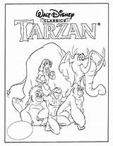 Coloring Pages Tarzan Disney Cartoon Movie Printable Covers Choose Board Sheets Books sketch template