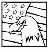 Coloring Flag American Pages Kids Print sketch template