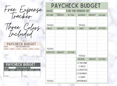 bi weekly budget  printable planner template instant