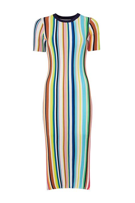 rainbow stripe knit dress by milly for 158 rent the runway