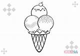 Coloring Ice Cream Cone Pages Cones Kids Drawing Getdrawings Getcolorings Colo sketch template