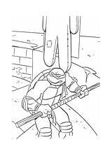 Coloring Ninja Turtles Teenage Mutant Pages Donatello Bō Weapon sketch template