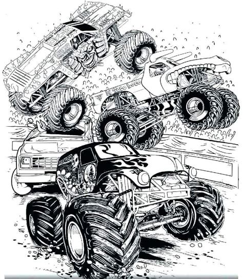printable hot wheels monster truck coloring pages coloring  drawing