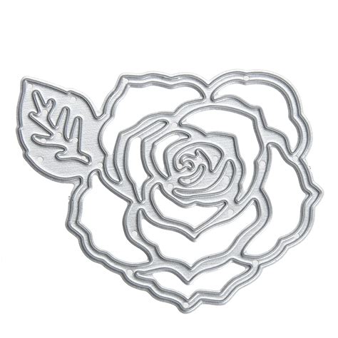 metal diy cutting dies rose flower template folder scrapbooking album