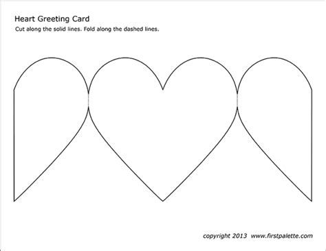 heart greeting card  printable templates coloring pages