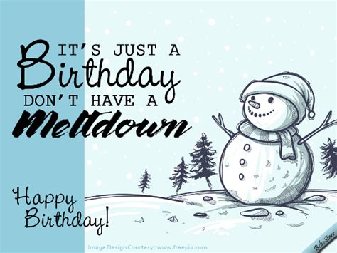 winter snowman birthday  funny birthday wishes ecards