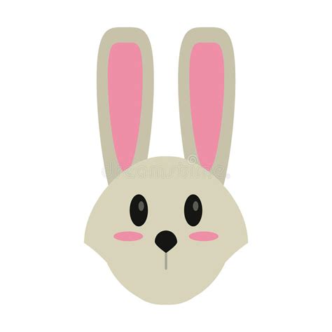 cute easter face bunny stock vector illustration  cartoon